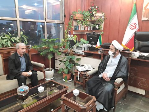 دیدار ریاست و معاونین ستاد بازسازی عتبات عالیات استان با رئیس کل محترم دادگستری استان اردبیل